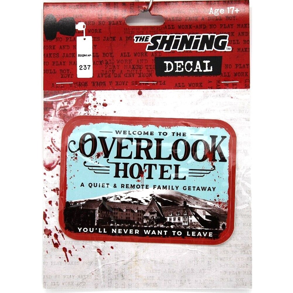 The Shining Overlook Hotel Decal Halloween Horror Movie Never Leave Car Laptop